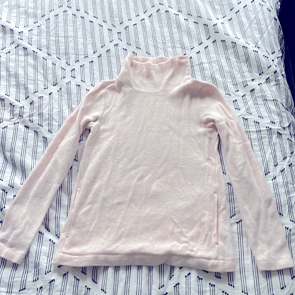 J. Crew pink funnelneck sweatshirt size XS